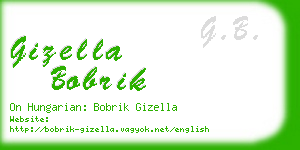 gizella bobrik business card